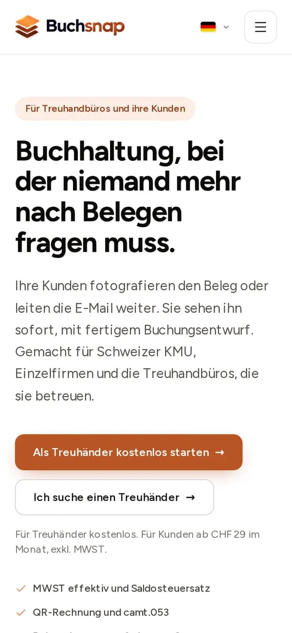 Buchsnap.ch – Mobile