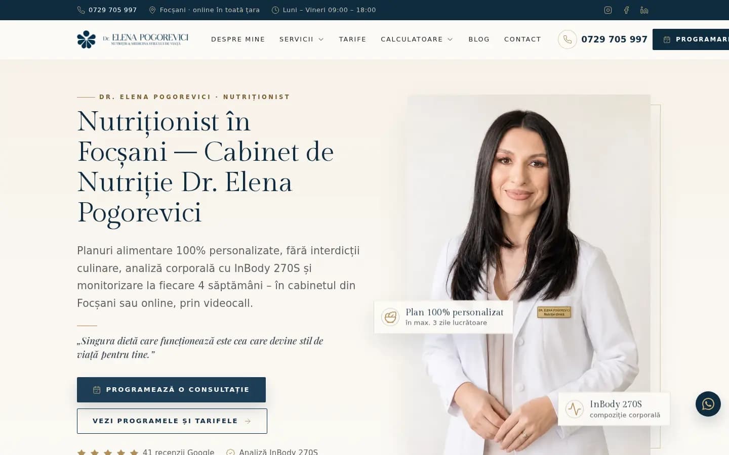DrElenaPogorevici.ro – new website