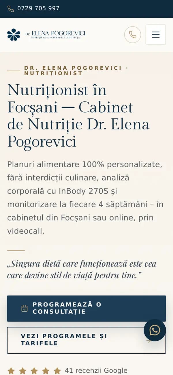DrElenaPogorevici.ro – Mobile