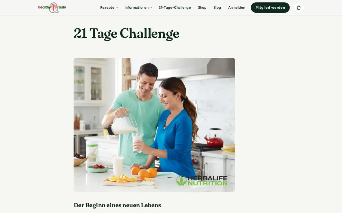 HealthyAndTasty.ch – 21-Tage-Challenge