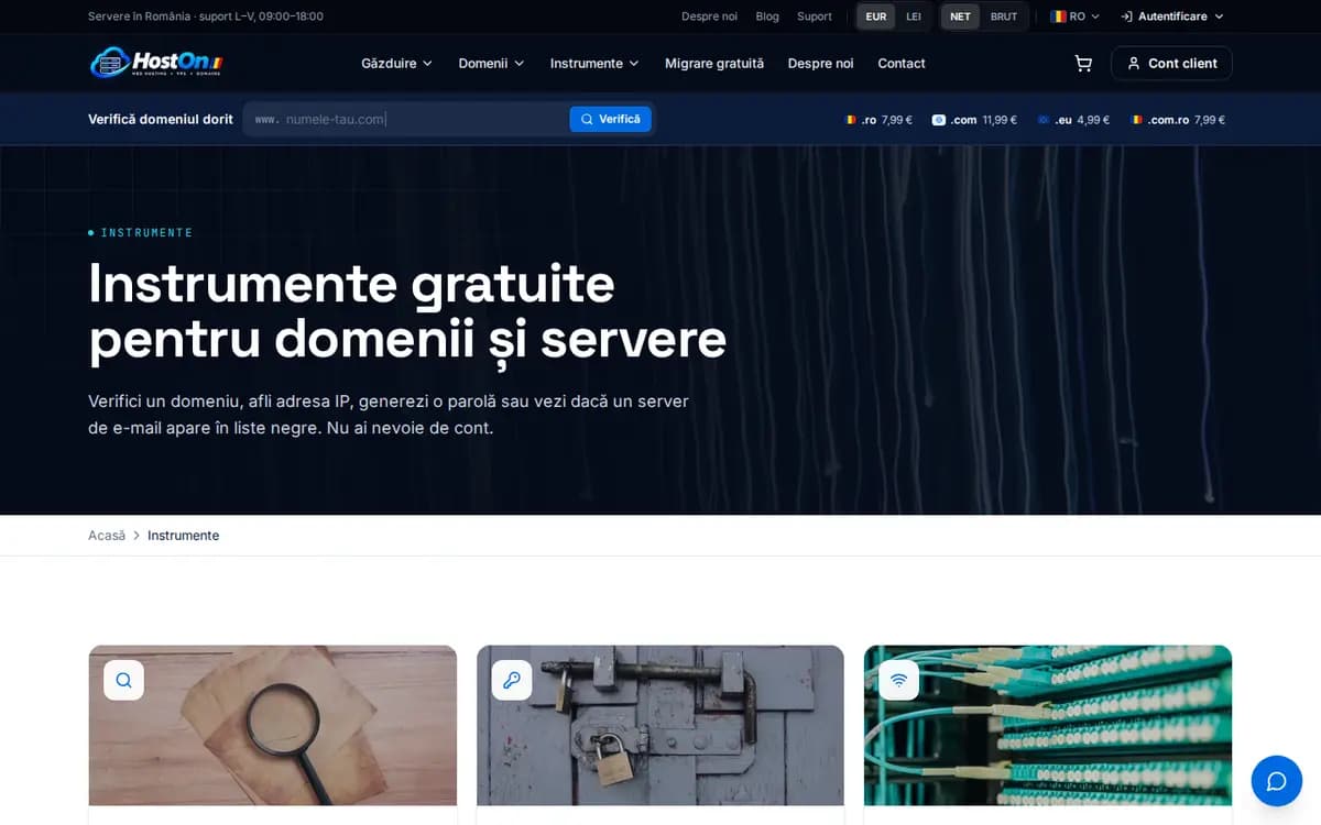 HostON.ro – Kostenlose Tools
