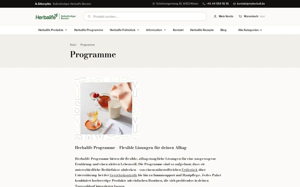 MyHerball.de – Übersicht Programme