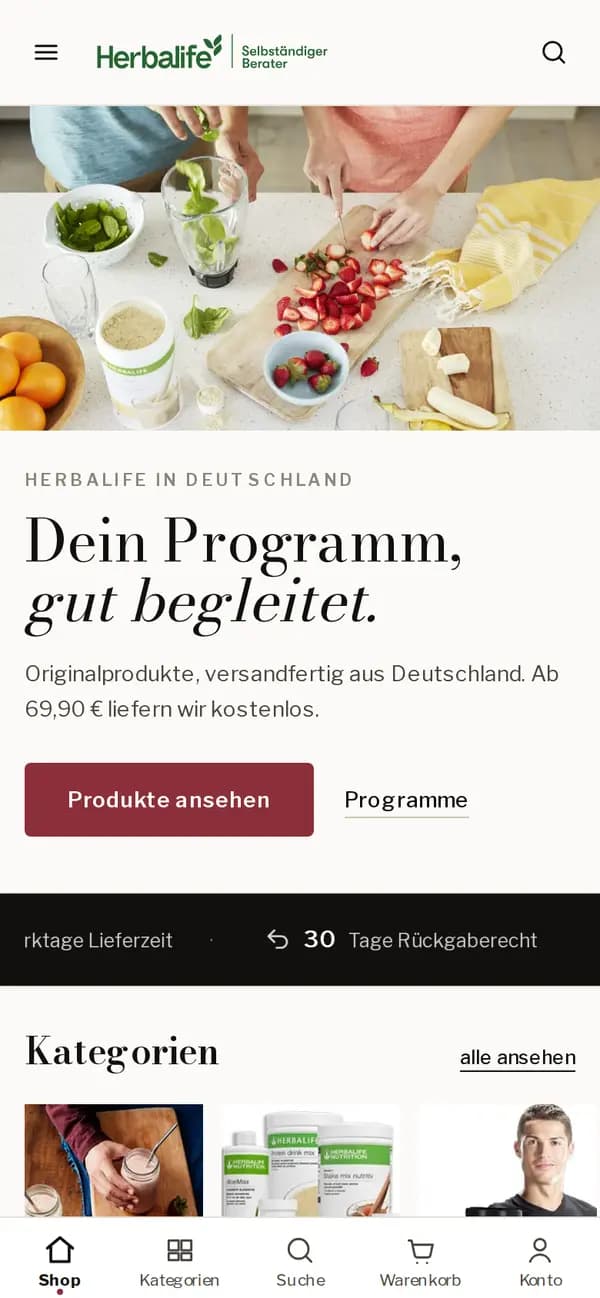 MyHerball.de – Mobil