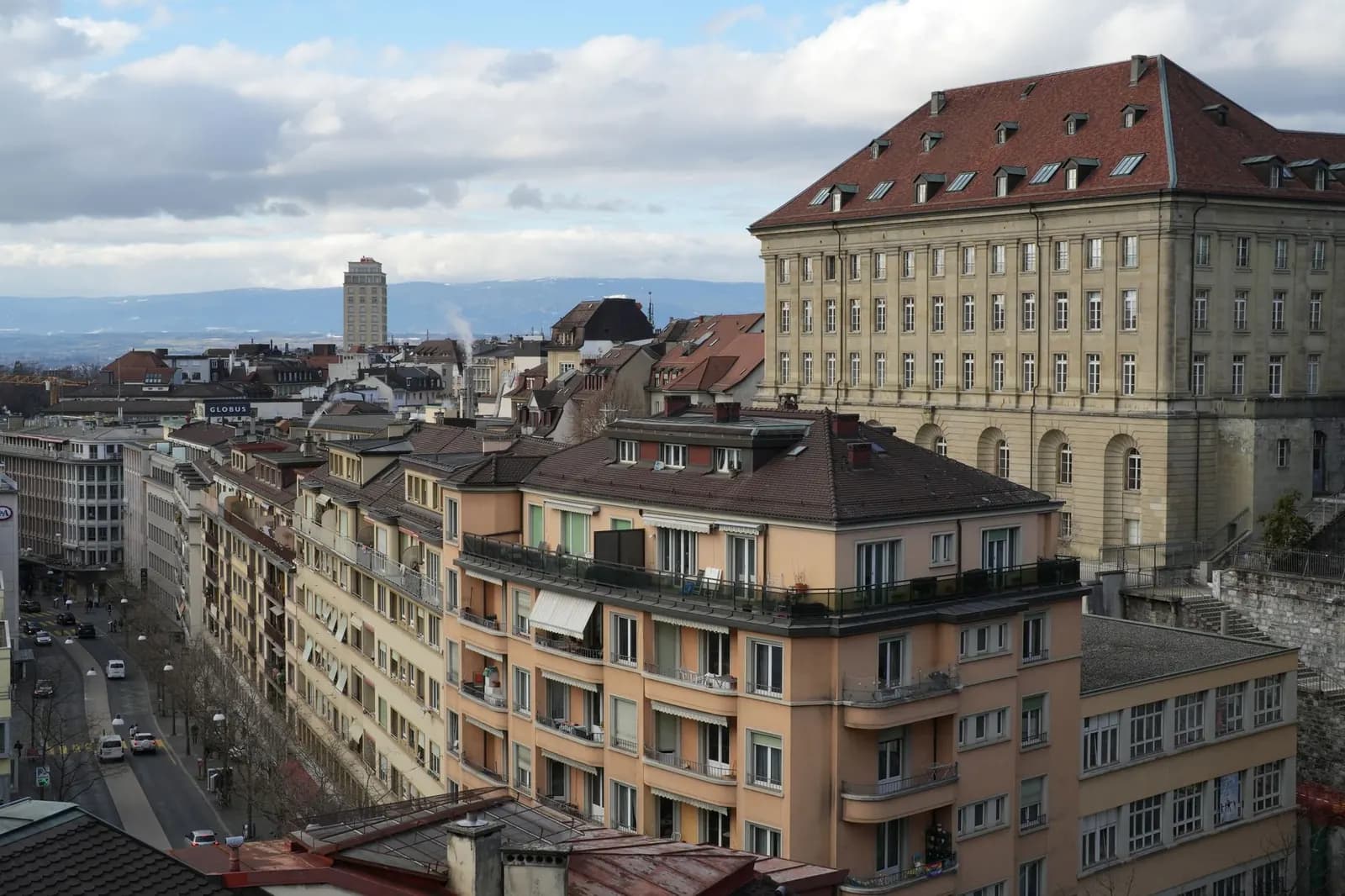 Stadtansicht von Lausanne, Kanton Waadt
