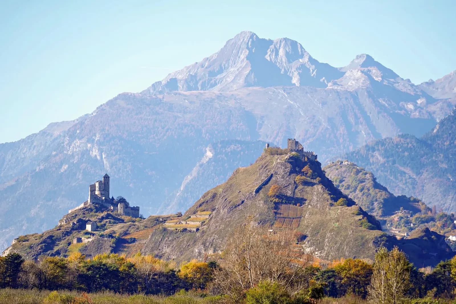 Burgen Valère und Tourbillon in Sitten, Wallis