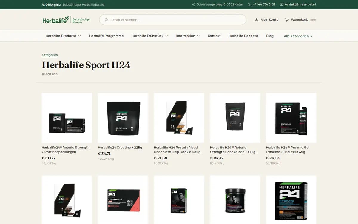 MyHerbal.at – Kategorie Sport H24