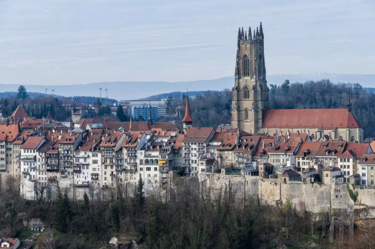 Ansicht des Kantons Freiburg, Schweiz