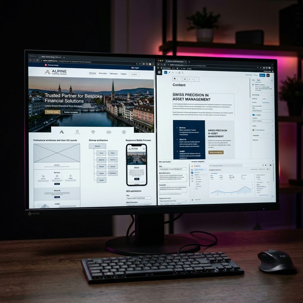 Website erstellen lassen Zürich – WordPress Design Workflow ESYS Agency